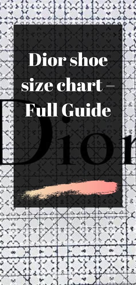 christian Dior size chart women